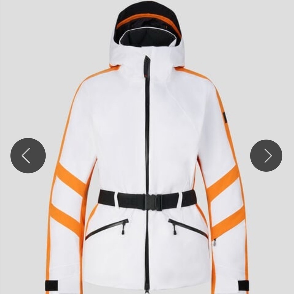Bogner White and Orange Ski Jacket